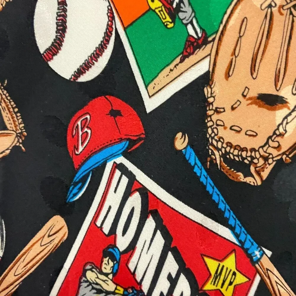#5587 Addiction Men's Vintage Novelty Sports Baseball Necktie, Tie 58X4